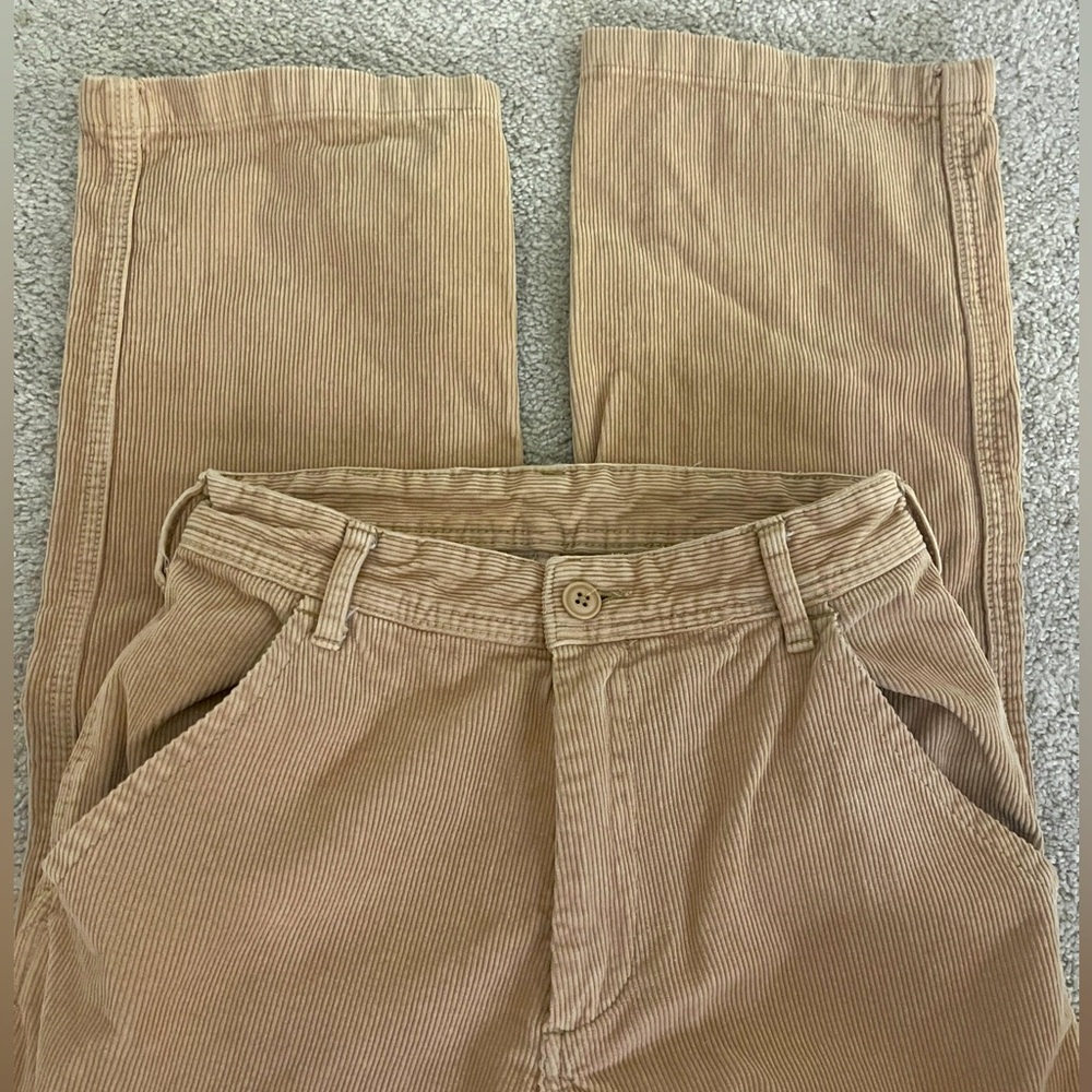 John Galt/Brandy Melville Light brown high waisted corduroy pants🧸🤎